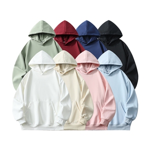 支持二开 重磅320g纯色大码长袖连帽卫衣男女打底衫潮 2409-特P27,男装T恤,电商A441