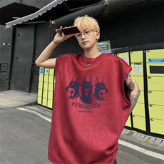 麂皮绒背心坎肩男T恤美式港风潮JB425-特P19控38，男装背心/马甲，电商B370