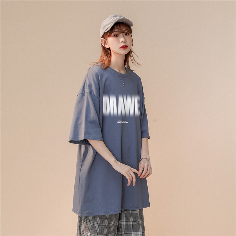 中性23夏季新款时尚潮流字母个性情侣百搭短袖T恤T1002P25控38,男装T恤,A247A