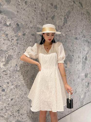 夏季新款韩版连衣裙，女装连衣裙，米壹