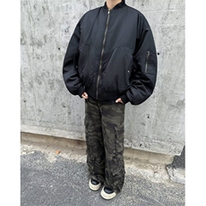 美式飞行员棉服夹克短宽廓形军绿色工装外套男冬棒球服W6304-P85，男装夹克，星座412-3