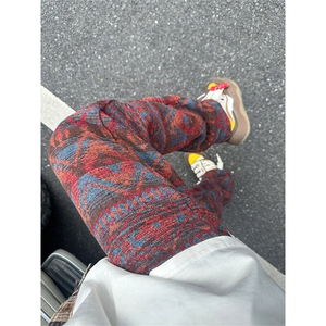 聚酯纤维 YK86029-P43 控79抖音复合加厚民族风裤子秋款图片