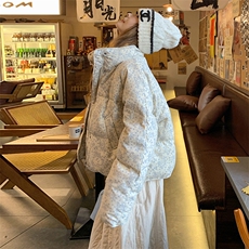 有货【新款】24冬季碎花韩版羽绒服667-P240-K328，女装短外套，2C317