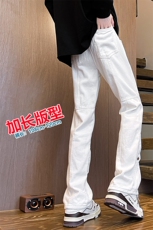 加长版裤子男高个子春秋微喇牛仔裤185cm110直筒KZ015P60加绒P70，男装牛仔裤，电商B312
