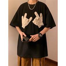 2023春夏季新款男休闲立体手套圆领短袖T恤T24P32，男装T恤，星座1116-2