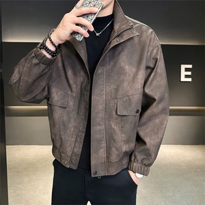 店主风宽松皮衣男PU皮夹克高级感潮流外套C317-J1118-P155图片