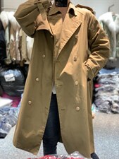 2022年春季欧美气质修身过膝高端大衣外套潮，其它，L·H·X