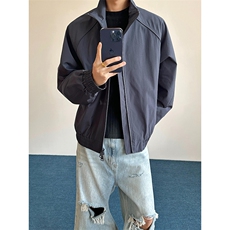 高品质春装新款老钱风美式高街解构立领棒球服飞行夹克休闲外套潮，男装夹克，电商A443