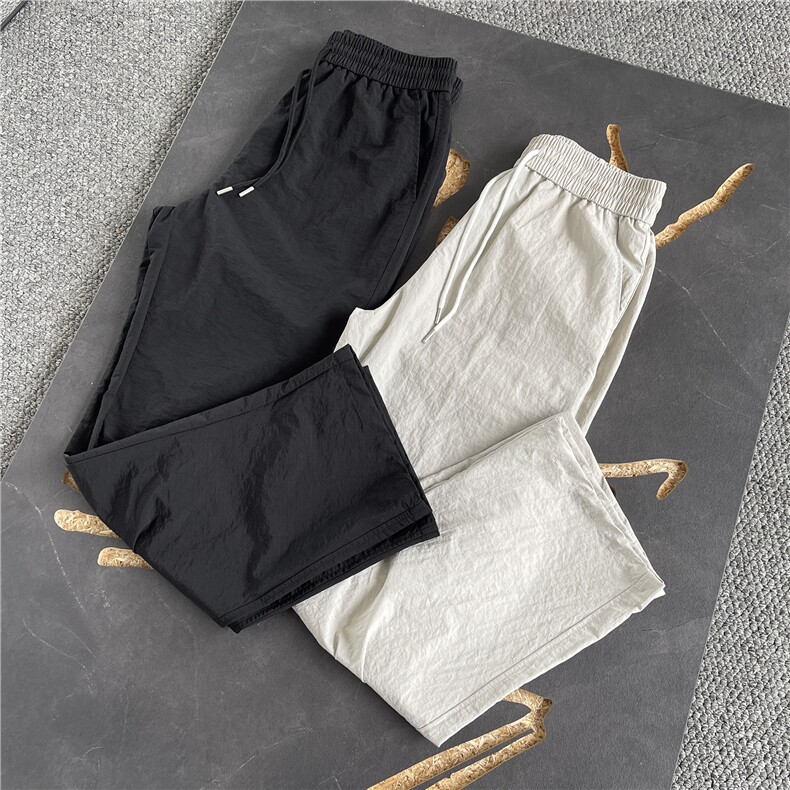 新款夏季宽松休闲直筒裤纯色百搭-LK80100-特批35,男装休闲裤,电商A061