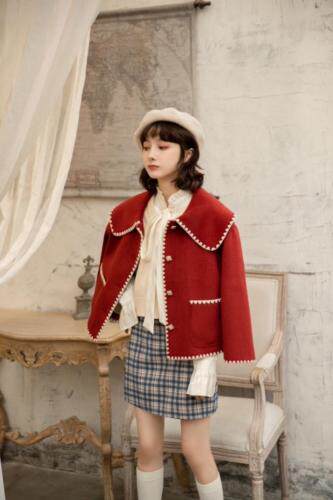 呢料外套，女装，AMSS 艾玛莎莎