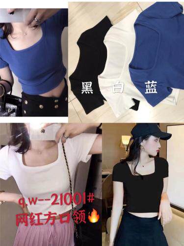 现货网红短款T超跑量，女装，柒外