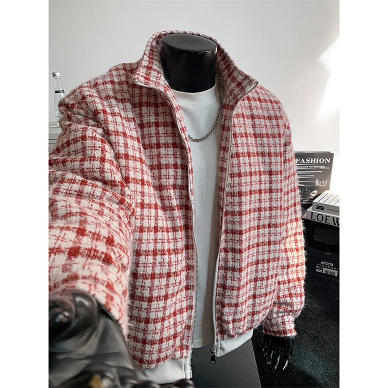 潮搭舒适时髦街头痞帅上衣宽松经典款式设计拉链立领棉衣HY877P90图片