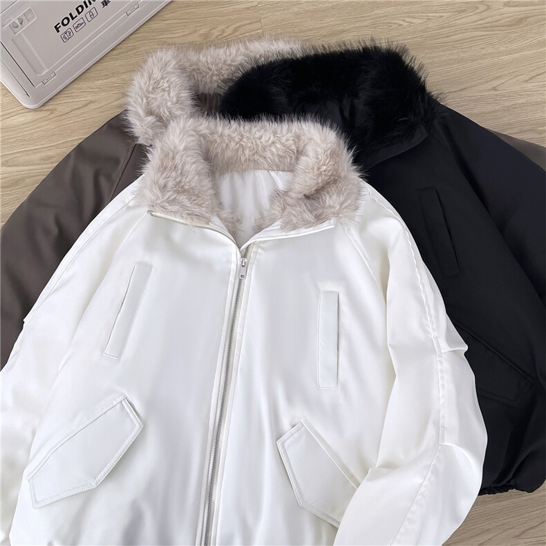 2025冬季新款韩版棉服男女外套加厚宽松毛领棉袄M0315-P95,男装棉衣,星座308B-2