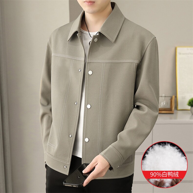 M981-P17090新标白鸭绒针织明线夹克羽绒服秋冬新款,男装羽绒服,星座507A（原星座306B-2）