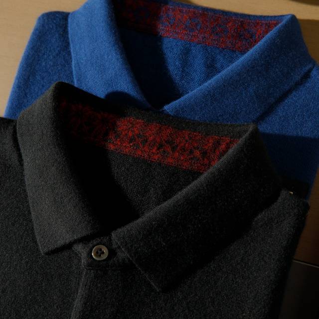 版型正有弹力不束身舒服度高的一款衬衫版型商务装,男装针织衫/毛衣,羿博羊绒