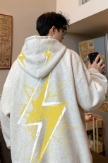 已注册/华棉春秋内景新款小众宽松连帽卫衣男WY00642/P45加绒P50，男装卫衣，电商B316