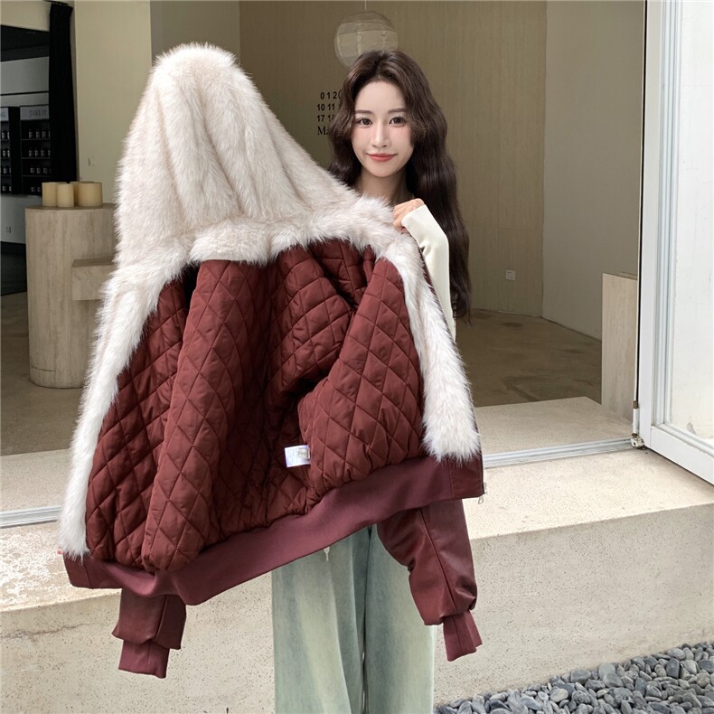新品数据好安可拉红皮夹棉外套棉服2C273-1050-P205-K328,女装棉衣/棉服,2C273