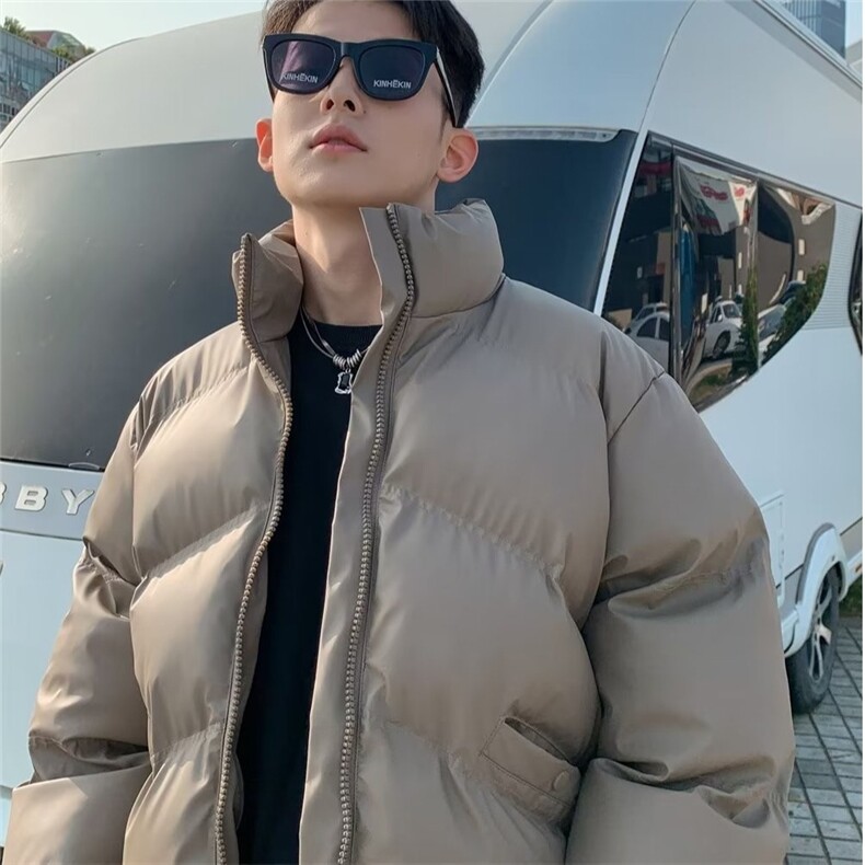 2025冬季新款加厚男女棉服保暖冬装宽松百搭棉衣面包服外套纯色棉,男装棉衣,星座601-2
