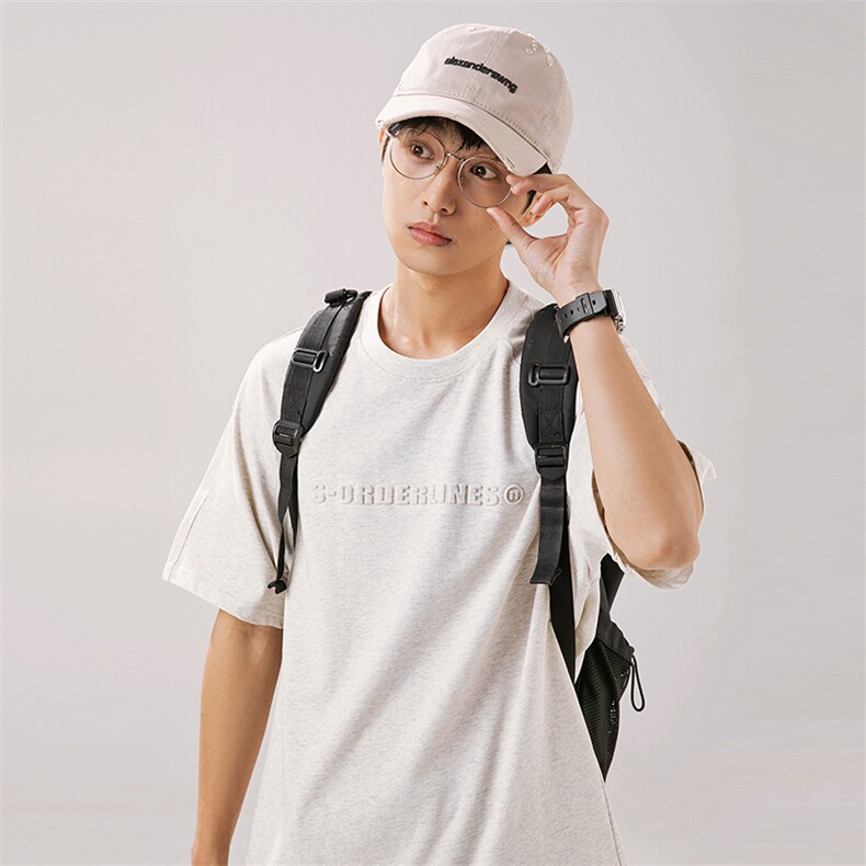 2025夏季新款男装日系潮牌纯棉圆领宽松短袖休闲T恤T920-F43,男装T恤,电商A101（原外27）
