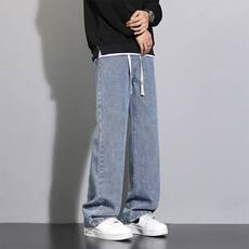 2025年夏季新款直筒阔腿休闲牛仔裤S-3XL-808-P45，男装牛仔裤，星座417-1（原电商B245）