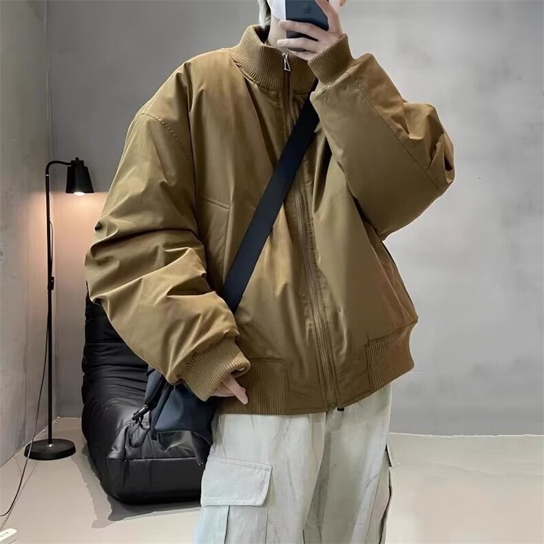 美式飞行夹克男士秋冬季ing廓形蝙蝠袖宽松百搭棒球服外套网图,男装夹克,星座302B-2