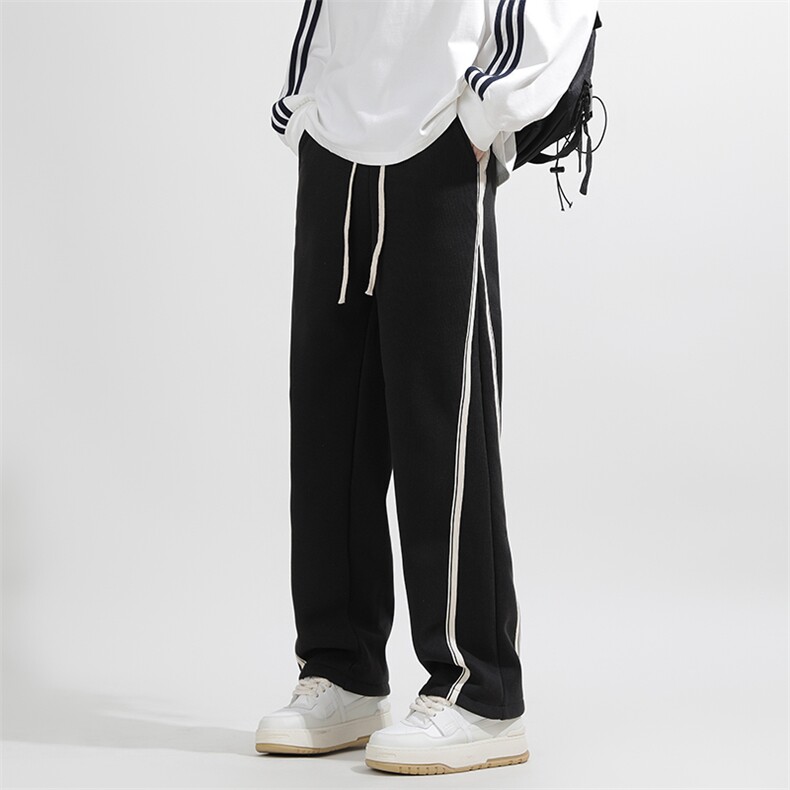 冬季欧棉绒加绒宽松直筒卫裤休闲裤JR1013P65,男装休闲裤,电商C323