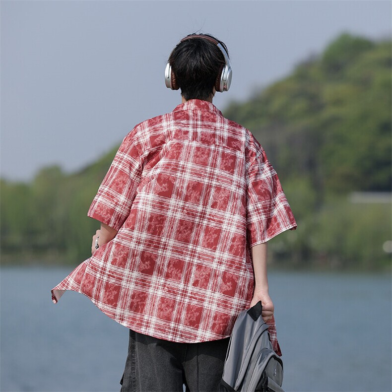 C03-P30M-7XL夏季新款大码潮牌印花短袖衬衫衬衣,男装衬衫,星座109-1