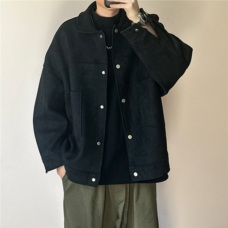 现货日系鹿皮绒外套男宽松休闲呢子夹克A351-A130-P125,男装夹克,电商A351