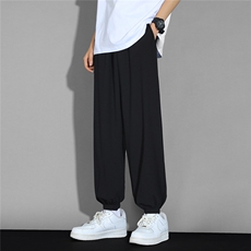 白底23新款夏季时尚百搭垂感休闲美式直筒裤子KZF135P35控58，男装休闲裤，电商A247-1