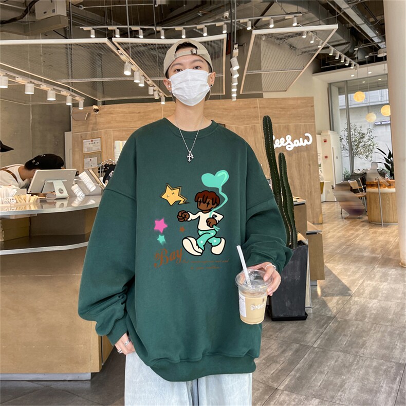 特P25控48秋冬新款男士圆领卫衣宽松休闲日常百搭上衣WQ2447,男装卫衣,电商B370
