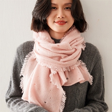 优雅女士冬季保暖纯山羊绒围巾披肩两用超大尺寸时尚百搭毛线围脖，围巾，臻歆羊绒