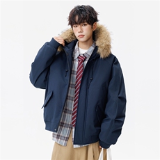 派克棉服貉子毛加厚外套，男装棉衣，星座1206（原A206）