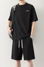 TZ25315-特P60运动服套装男士夏季休闲短袖短裤大码男生酷帅，男装牛仔裤，电商D310B
