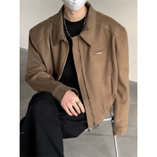 网图有货cleanfit垫肩哈灵顿短款飞行夹克男翻领棒球服A902-P62，男装夹克，星座1505