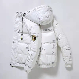 现货 外贸连帽鲨鱼皮 高品质直播 抖音情侣款学生外套羽绒服大码图片