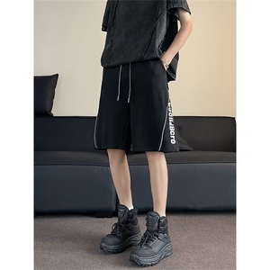 拼接运动短裤男夏宽松休闲五分裤子侧拉链外穿篮球中裤男 DX1523图片