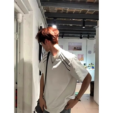 垫肩短袖t恤男夏潮牌重磅宽松设计感半袖513DT3502P25，男装T恤，星座513