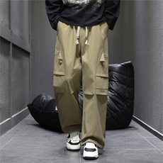C066/P42休闲裤男个性大码宽松潮男百搭长裤子运动直筒裤M-8XL，男装休闲裤，星座1204