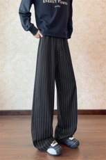 K2620/P35春装新款现货条纹休闲裤男直筒裤宽松大码潮长裤子，男装休闲裤，电商A141
