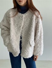 韩系皮毛一体外套，其它，土布鱼