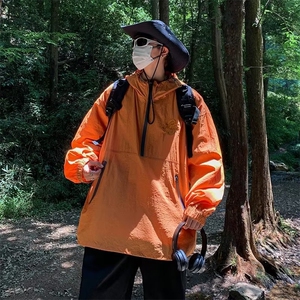 2023港风文艺刺绣连帽防晒衣男夏季薄款夹克图片