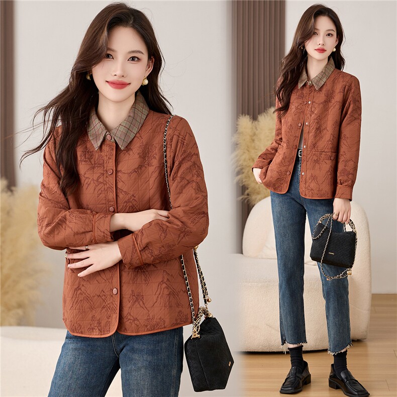 外套女短款2025春秋新款宽松气质中年妈妈休闲减龄上衣，女装短外套，魅家