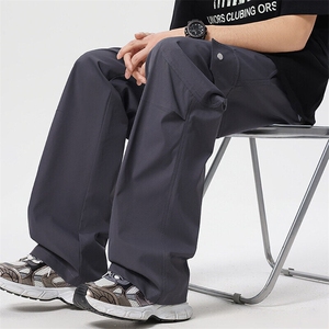 百搭工装裤男春夏天新款休闲裤直筒宽松cleanfit长裤子Z2521-P40图片
