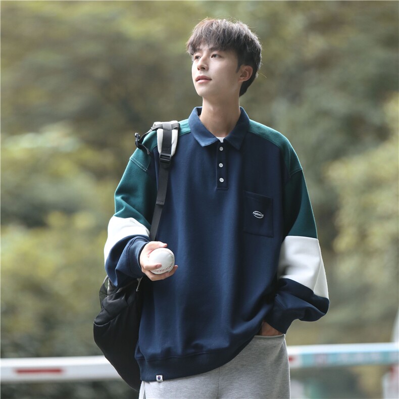 2023秋款撞色拼接卫衣W1705P65控88,男装卫衣,星座1018-3