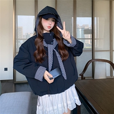休闲减龄藏蓝色工装外套女春秋2025新款超火好看高级小众夹克上衣，女装短外套，2C268