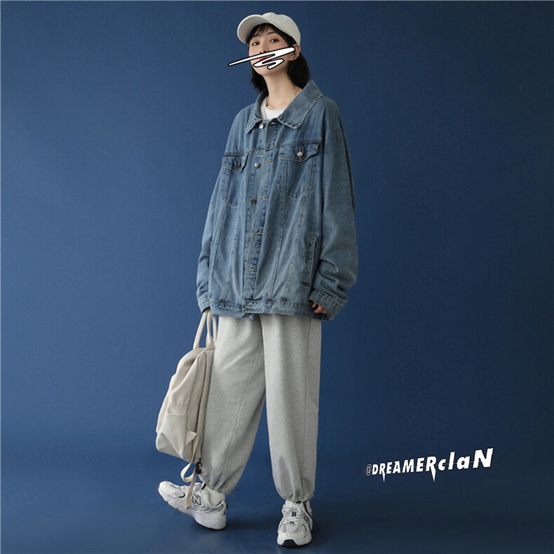 JK920-p65-限价98现货毛毯平铺港风大码牛仔ins外套cityboy，女装短外套，星座116