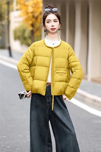 小个子羽绒服女圆领90绒轻便保暖外套2025秋冬新款女装外套韩版潮图片
