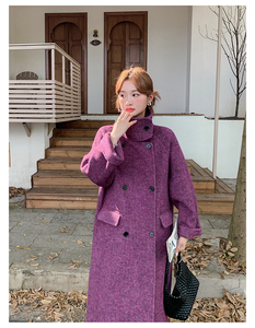 双面大衣女高级感气质洋气高个子长款毛呢外套冬图片