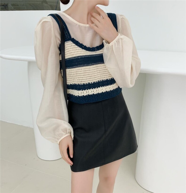 【现货】韩系背心两件套，女装背心吊带，NIY