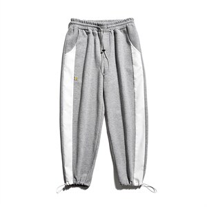 2025冬季新款男华夫格撞色休闲裤灯芯绒卫裤灰GK60-P50，男装休闲裤，电商B277A（原A068）